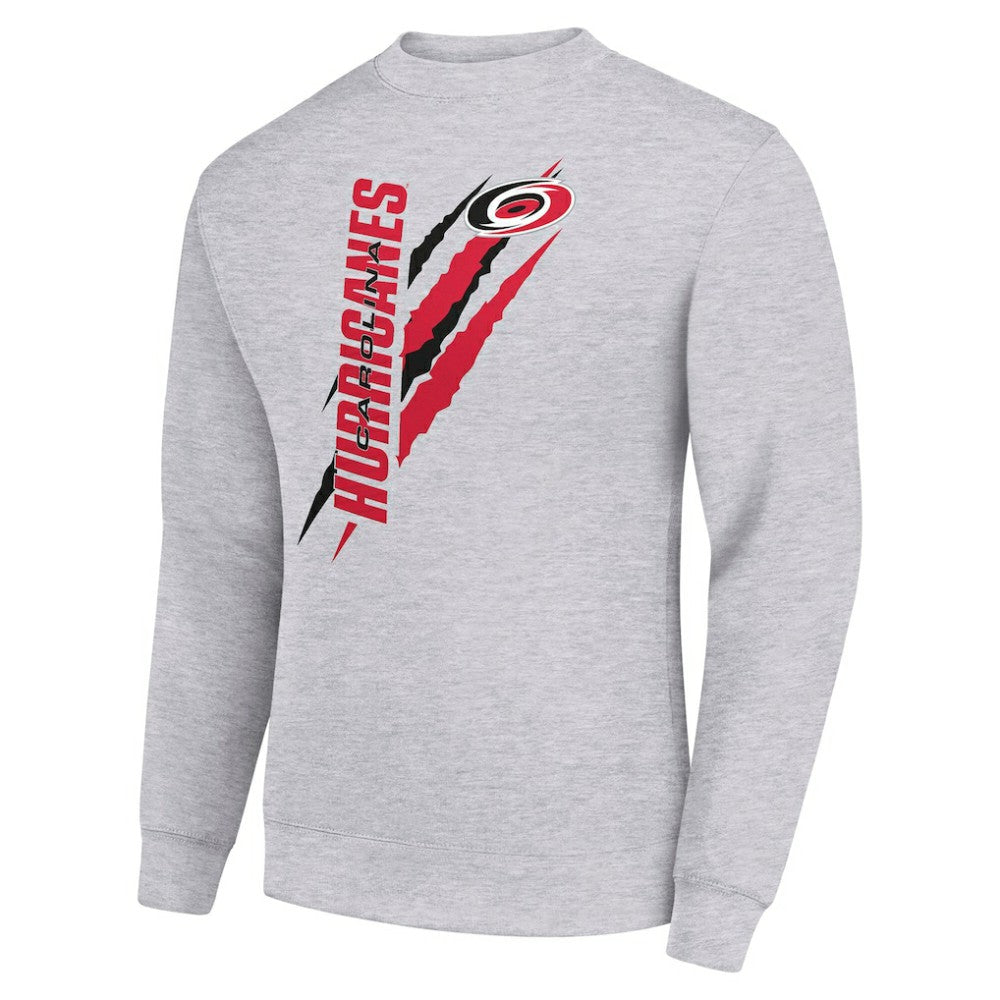 Carolina Hurricanes - Starter Color Scratch Pullover Sweatshirt Heather Gray