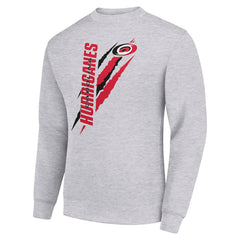 Carolina Hurricanes - Starter Color Scratch Pullover Sweatshirt Heather Gray