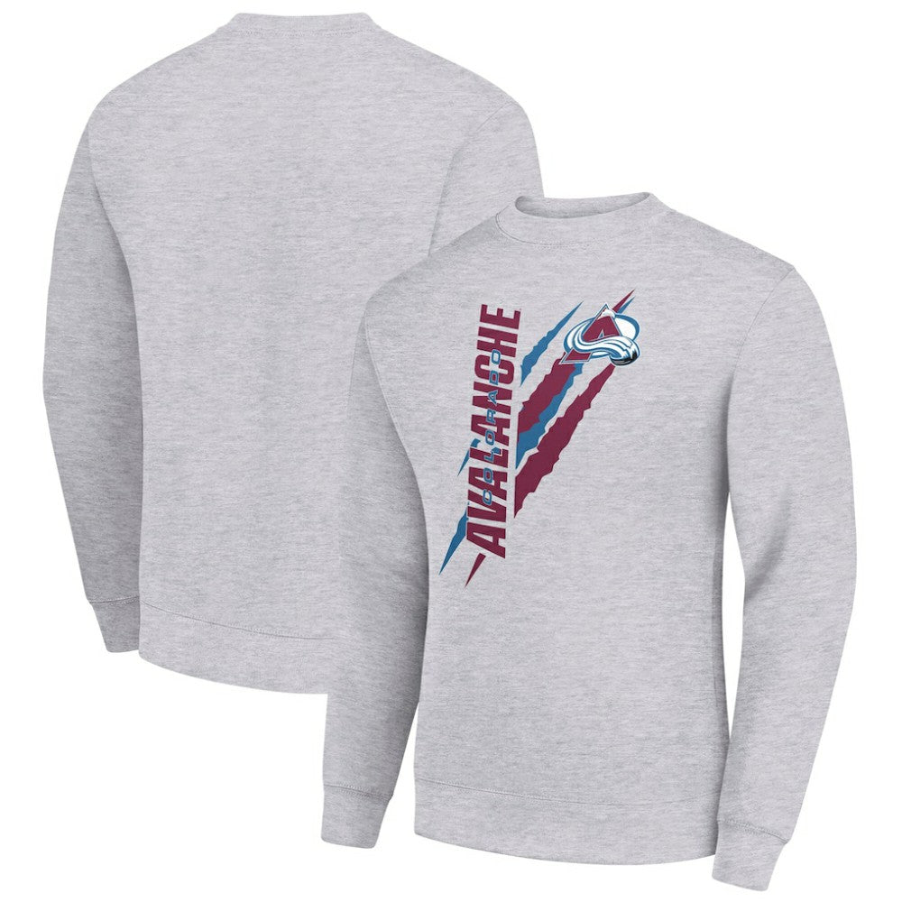 Colorado Avalanche - Starter Color Scratch Pullover Sweatshirt Heather Gray