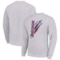 Colorado Avalanche - Starter Color Scratch Pullover Sweatshirt Heather Gray