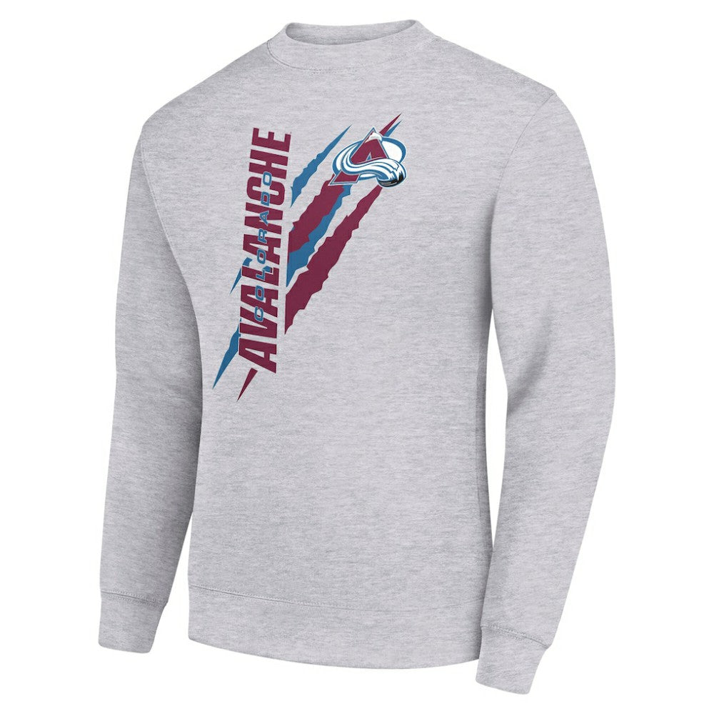 Colorado Avalanche - Starter Color Scratch Pullover Sweatshirt Heather Gray