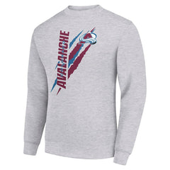 Colorado Avalanche - Starter Color Scratch Pullover Sweatshirt Heather Gray