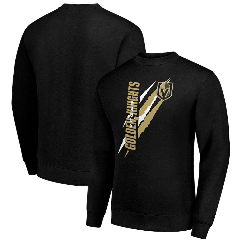 Vegas Golden Knights Starter Color Scratch Pullover Sweatshirt Black
