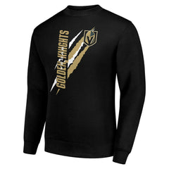 Vegas Golden Knights Starter Color Scratch Pullover Sweatshirt Black