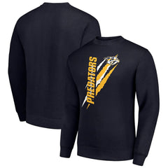 Nashville Predators - Starter Color Scratch Pullover Sweatshirt Navy