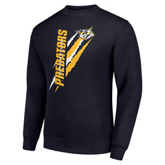 Nashville Predators - Starter Color Scratch Pullover Sweatshirt Navy