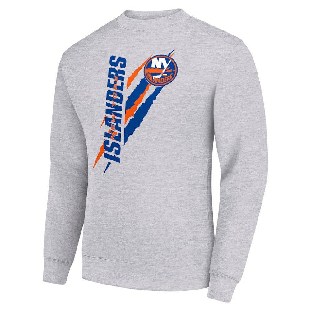 New York Islanders - Starter Color Scratch Pullover Sweatshirt Heather Gray