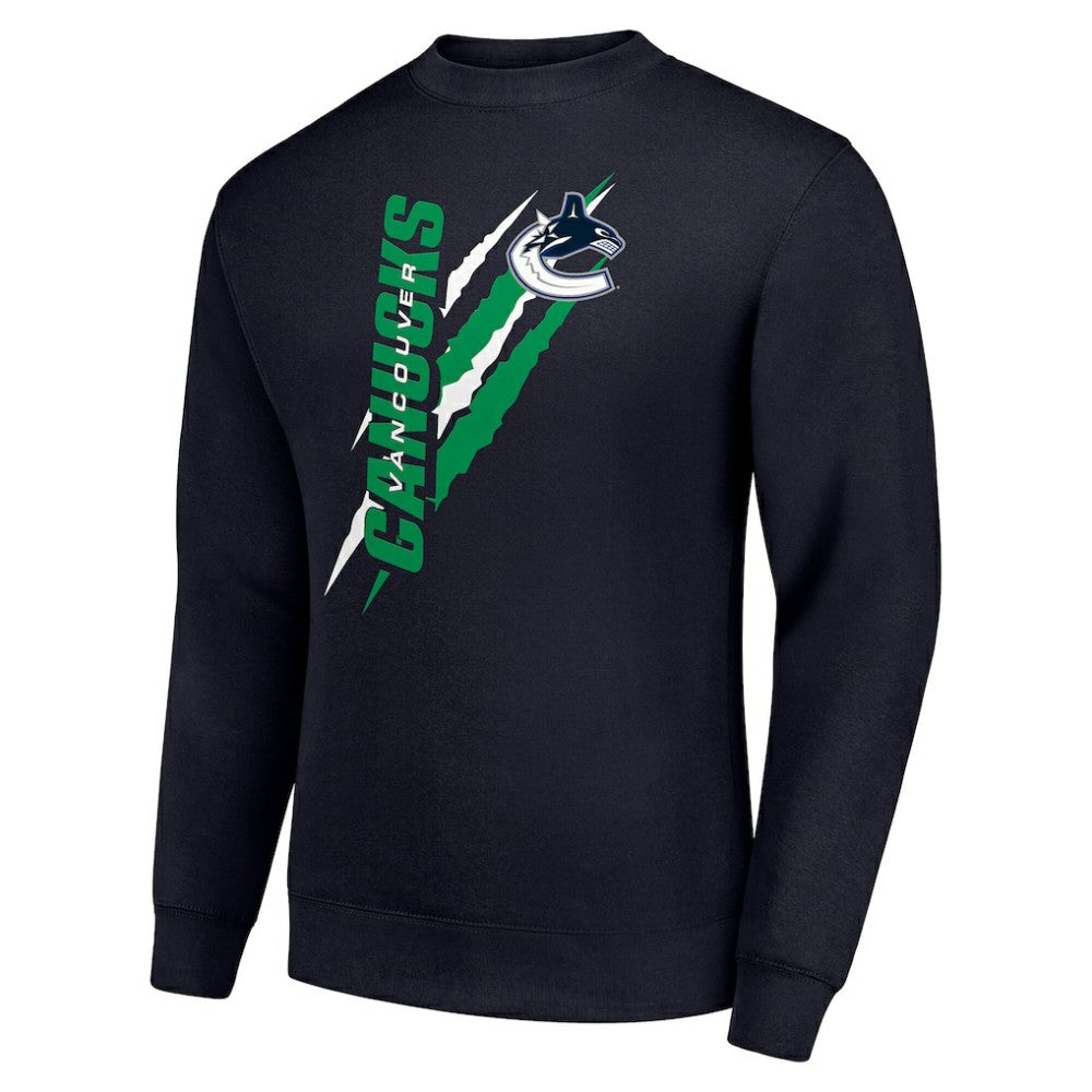 Vancouver Canucks - Starter Color Scratch Pullover Sweatshirt Navy