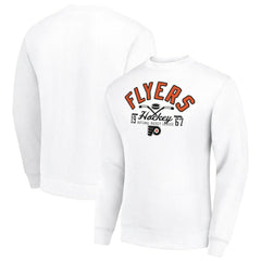 Philadelphia Flyers - Starter Stick And Puck Logo Fleece Pullover Sweatshirt White