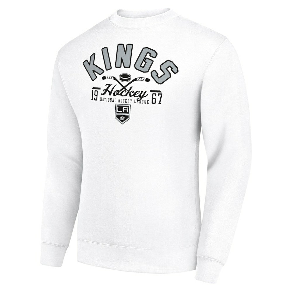 Los Angeles Kings - Starter Stick And Puck Logo Fleece Pullover Sweatshirt White