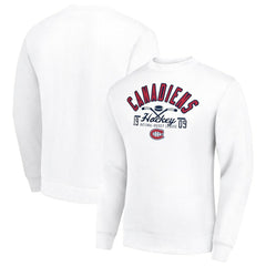 Montreal Canadiens - Starter Stick And Puck Logo Fleece Pullover Sweatshirt White