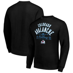 Colorado Avalanche - Starter Stick And Puck Logo Fleece Pullover Sweatshirt Black