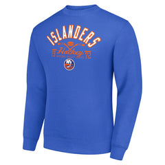 New York Islanders - Starter Stick And Puck Logo Fleece Pullover Sweatshirt Royal