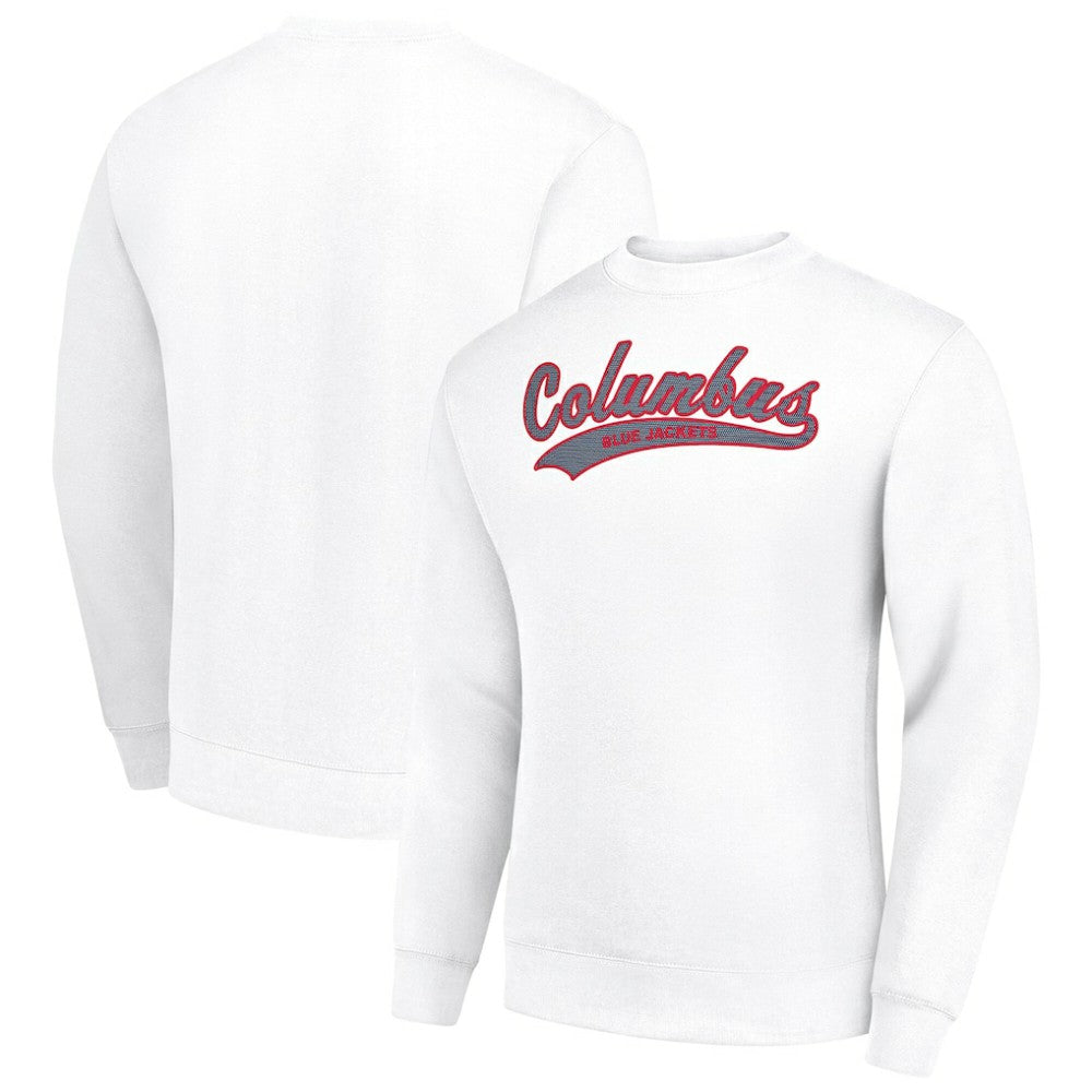 Columbus Blue Jackets - Starter  Tailsweep City Pullover Sweatshirt White