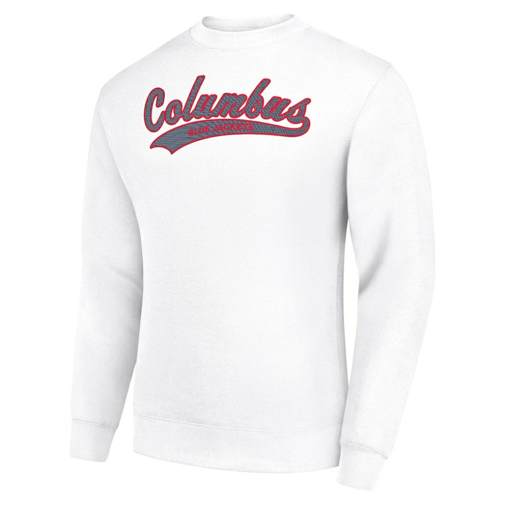 Columbus Blue Jackets - Starter  Tailsweep City Pullover Sweatshirt White