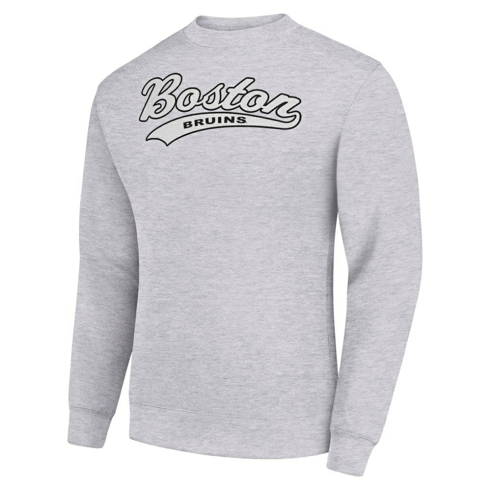 Boston Bruins Starter  Tailsweep City Pullover Sweatshirt Heather Gray