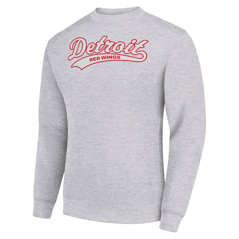 Detroit Red Wings - Starter  Tailsweep City Pullover Sweatshirt Heather Gray