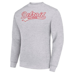 Detroit Red Wings - Starter  Tailsweep City Pullover Sweatshirt Heather Gray
