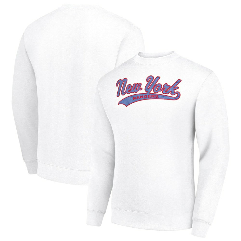 New York Rangers Starter  Tailsweep City Pullover Sweatshirt White