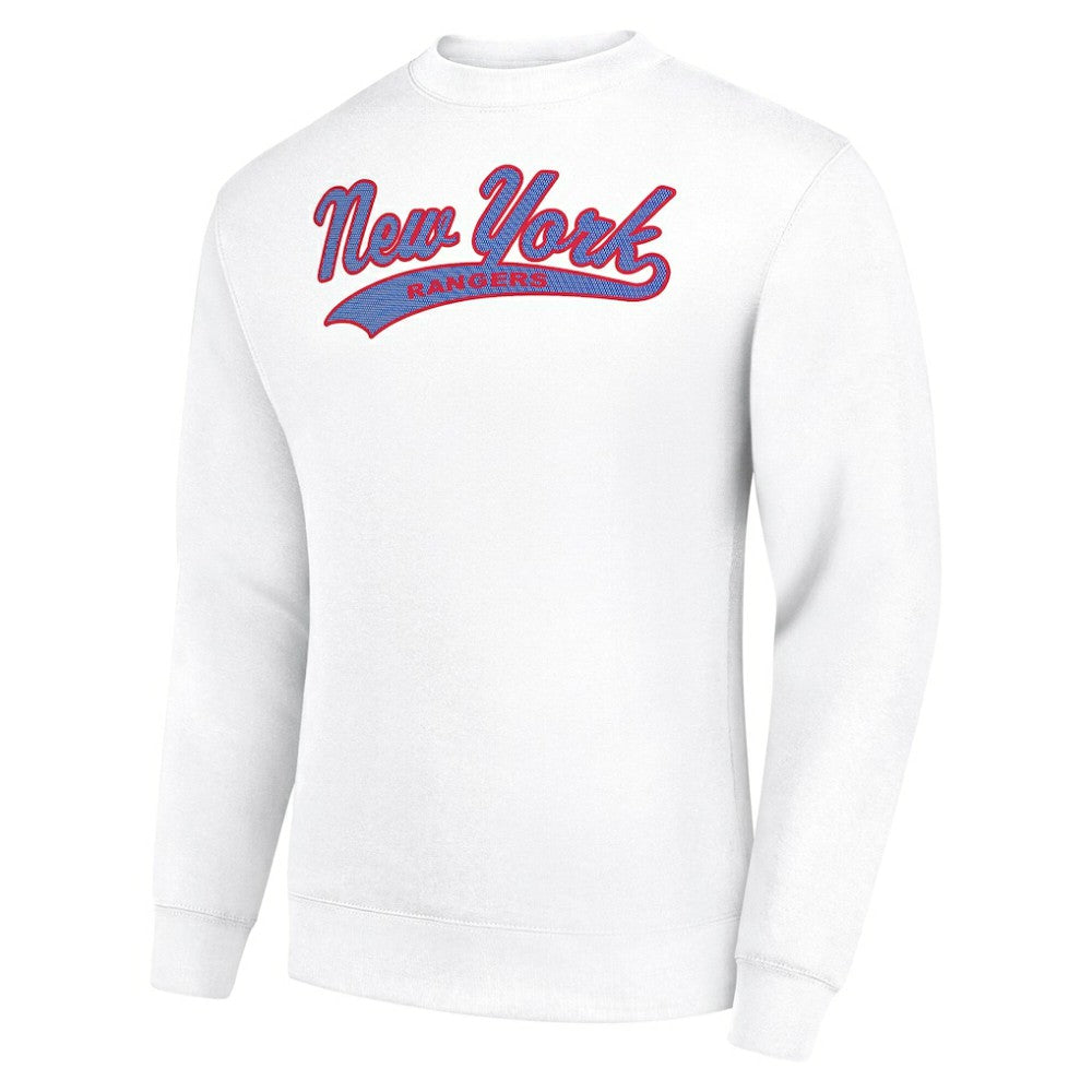 New York Rangers Starter  Tailsweep City Pullover Sweatshirt White