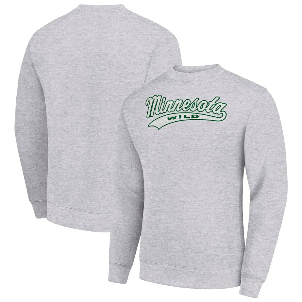 Minnesota Wild - Starter  Tailsweep City Pullover Sweatshirt Heather Gray