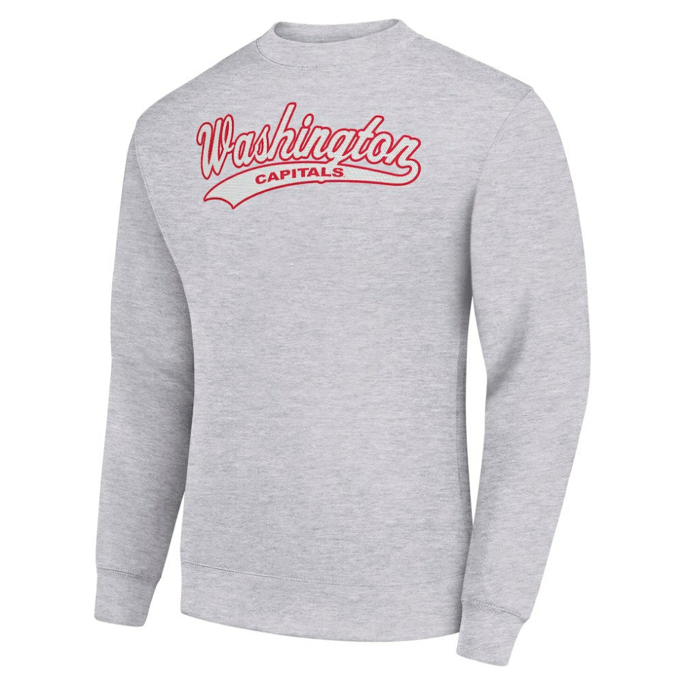 Washington Capitals Starter  Tailsweep City Pullover Sweatshirt Heather Gray