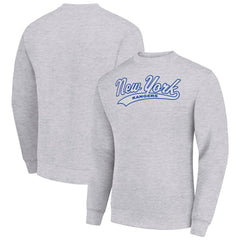 New York Rangers Starter  Tailsweep City Pullover Sweatshirt Heather Gray