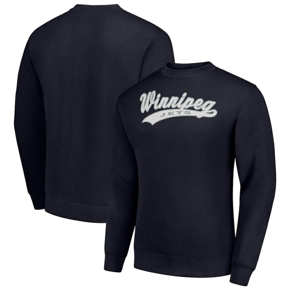 Winnipeg Jets - Starter  Tailsweep City Pullover Sweatshirt Navy
