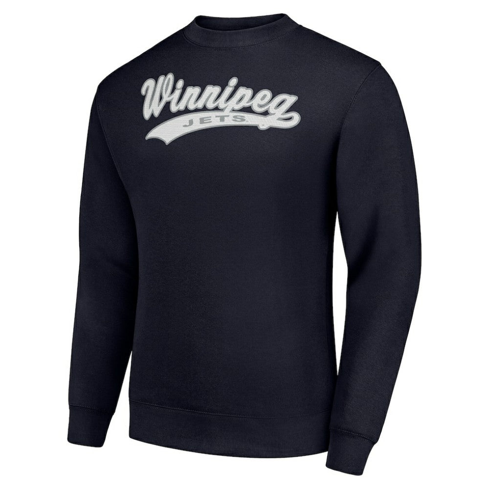 Winnipeg Jets - Starter  Tailsweep City Pullover Sweatshirt Navy