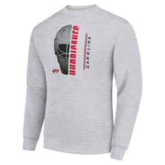Carolina Hurricanes - Starter  Half Helmet Team Logo Pullover Sweatshirt Heather Gray