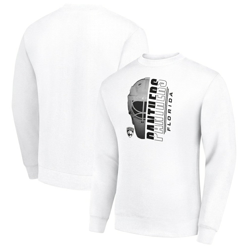 Florida Panthers - Starter  Half Helmet Team Logo Pullover Sweatshirt White