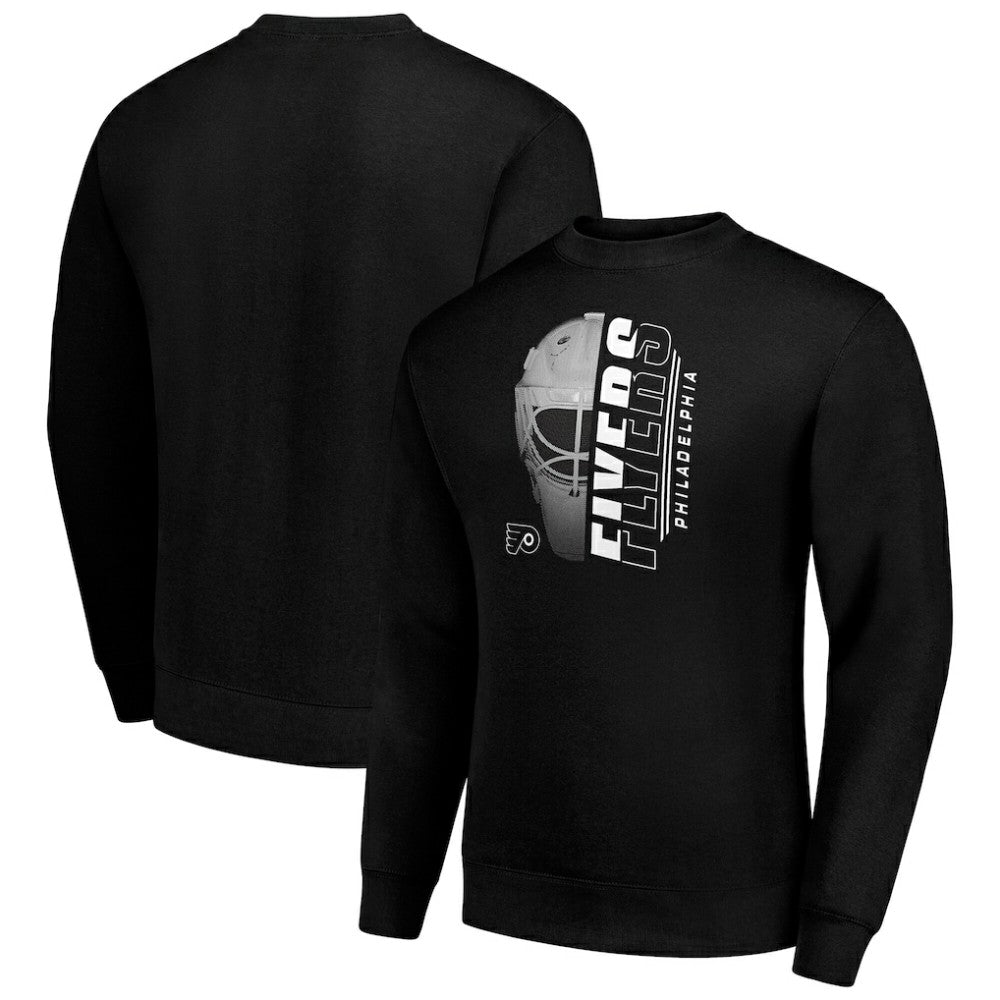 Philadelphia Flyers - Starter  Half Helmet Team Logo Pullover Sweatshirt Black