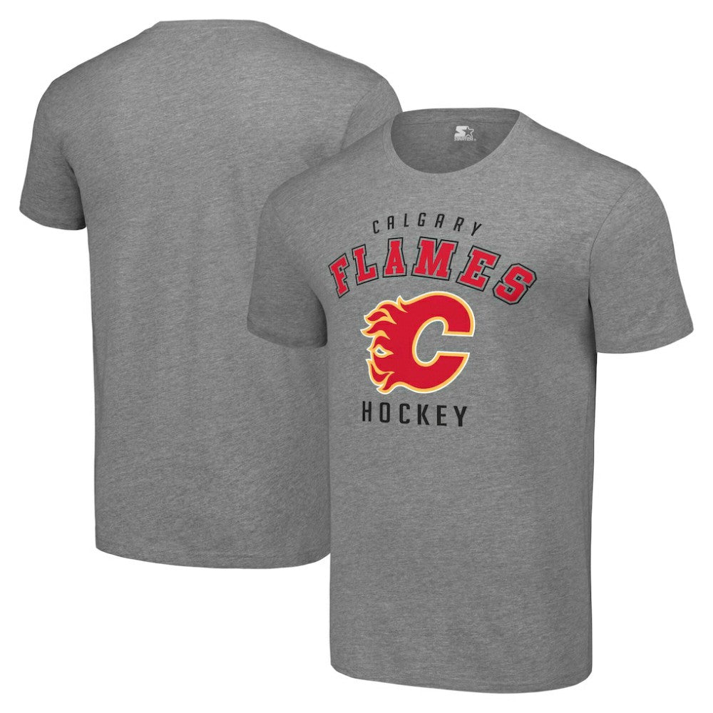 Calgary Flames - Starter Logo T-Shirt Heather Gray