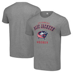 Columbus Blue Jackets - Starter Logo T-Shirt Heather Gray