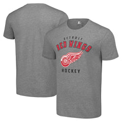 Detroit Red Wings - Starter Logo T-Shirt Heather Gray