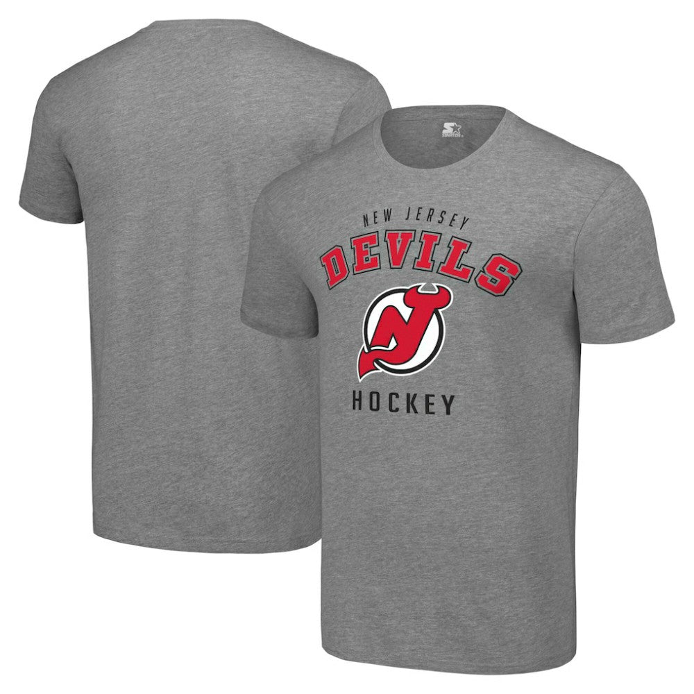 New Jersey Devils - Starter Logo T-Shirt Heather Gray