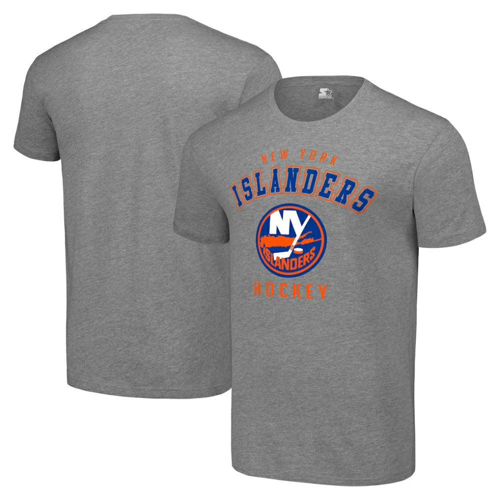 New York Islanders - Starter Logo T-Shirt Heather Gray