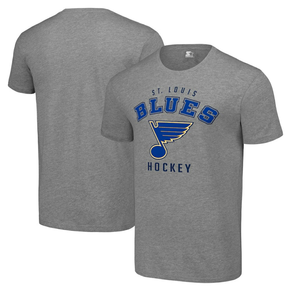 St. Louis Blues - Starter Logo T-Shirt Heather Gray
