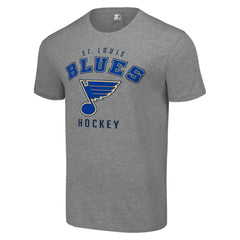 St. Louis Blues - Starter Logo T-Shirt Heather Gray