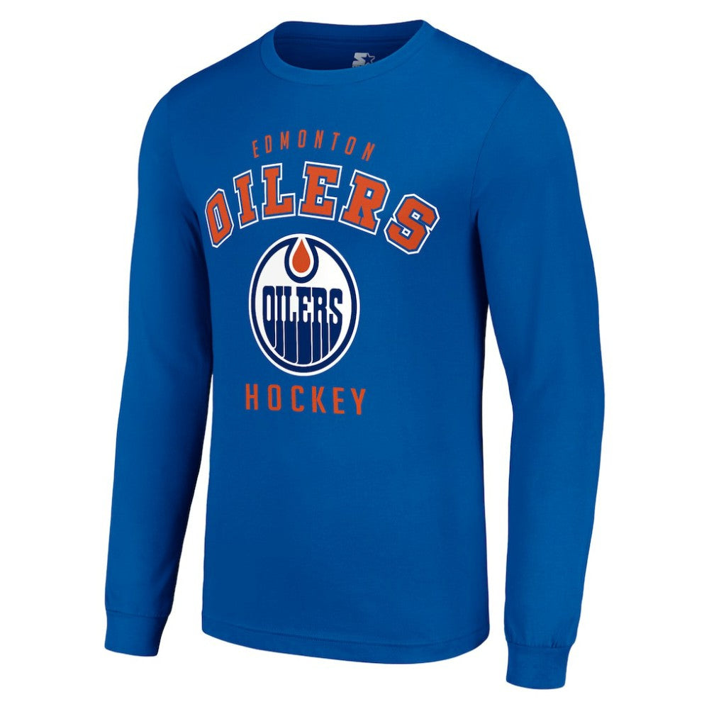 Edmonton Oilers - Starter Logo Long Sleeve T-Shirt Royal