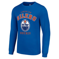 Edmonton Oilers - Starter Logo Long Sleeve T-Shirt Royal