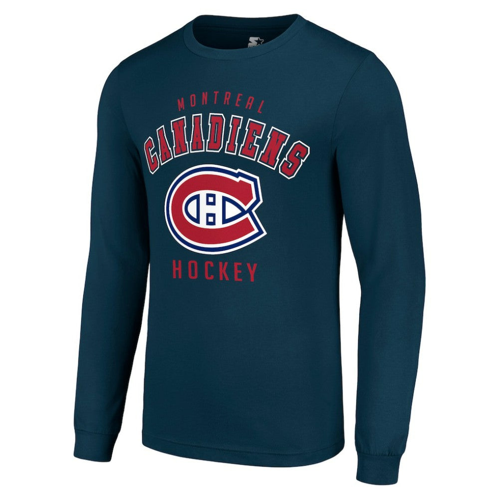 Montreal Canadiens - Starter Logo Long Sleeve T-Shirt Navy