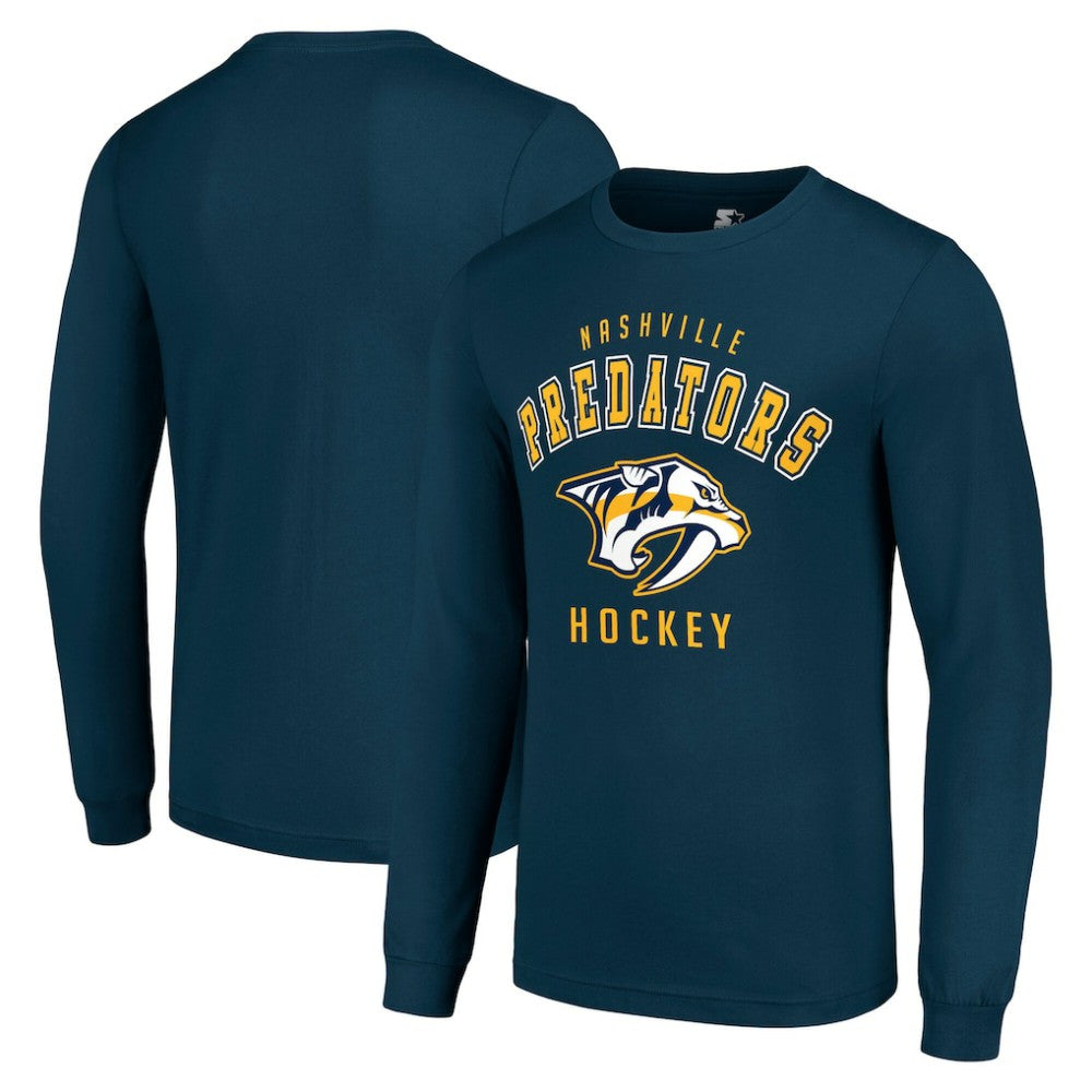 Nashville Predators - Starter Logo Long Sleeve T-Shirt Navy