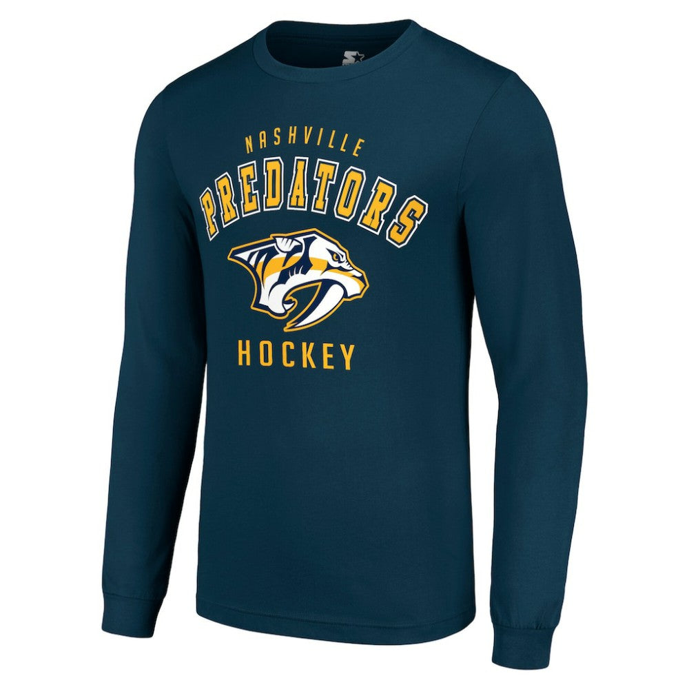Nashville Predators - Starter Logo Long Sleeve T-Shirt Navy
