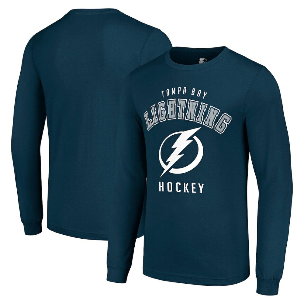 Tampa Bay Lightning - Starter Logo Long Sleeve T-Shirt Navy