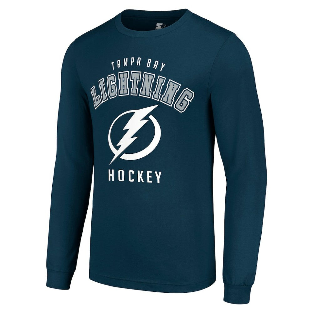 Tampa Bay Lightning - Starter Logo Long Sleeve T-Shirt Navy