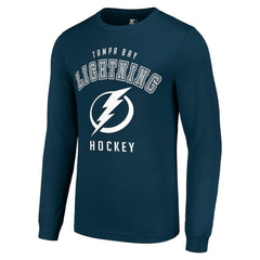 Tampa Bay Lightning - Starter Logo Long Sleeve T-Shirt Navy
