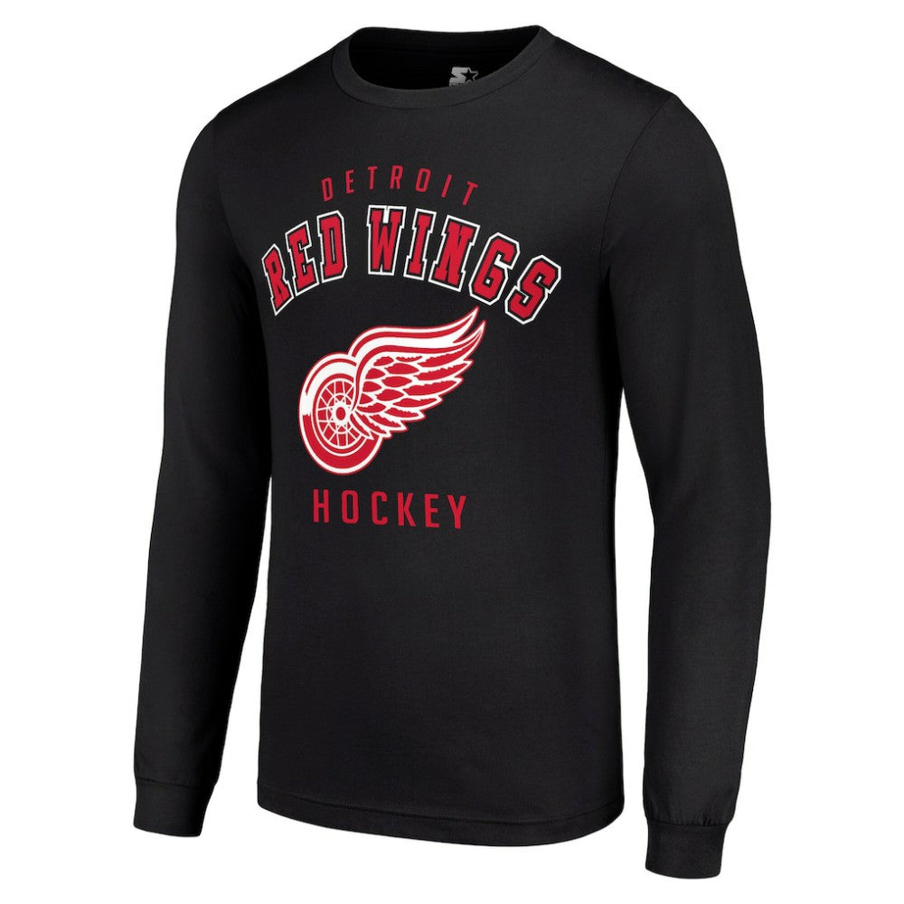 Detroit Red Wings - Starter Logo Long Sleeve T-Shirt Black