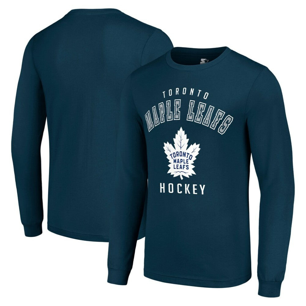 Toronto Maple Leafs - Starter Logo Long Sleeve T-Shirt Navy