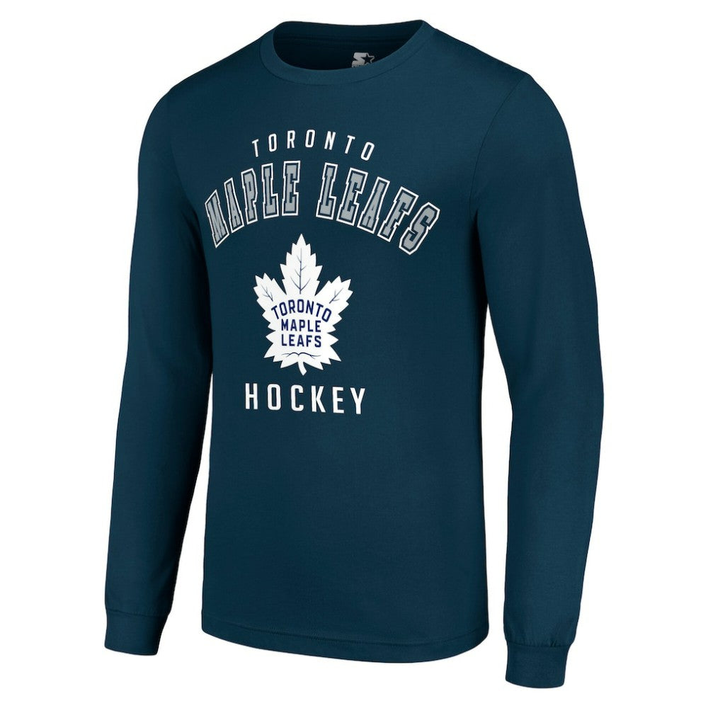 Toronto Maple Leafs - Starter Logo Long Sleeve T-Shirt Navy